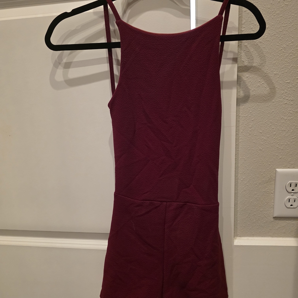Boohoo Maroon Romper